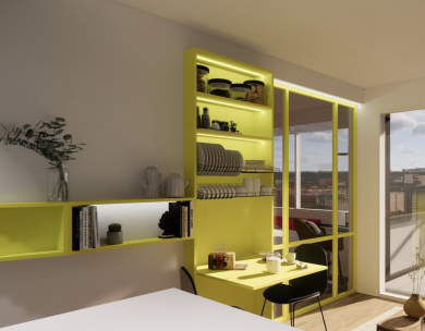 Projet Marelle - Rénovation d'un studio - Louise Garnier - architecture d'intérieur - Lyon 5