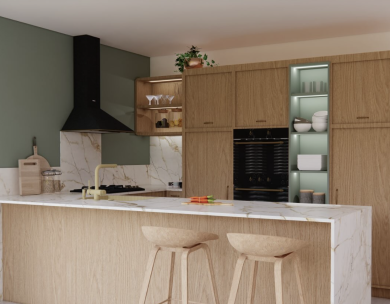 Projet Calacatta. rénovation de cuisine Lyon 3