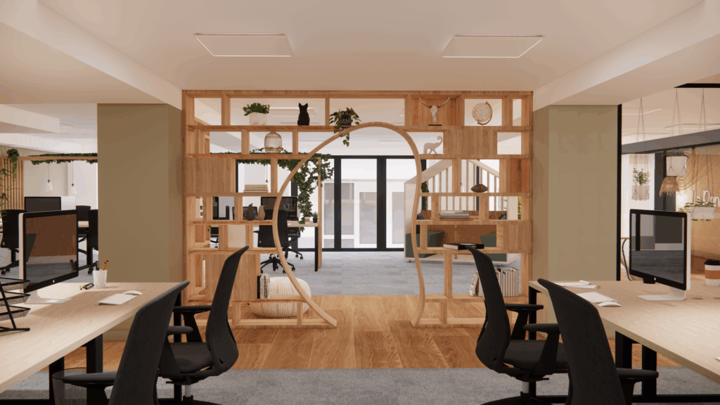 Projet Avicom x Href. Bureaux, perspective 3D réaliste. Lyon 6 - Louise Garnier