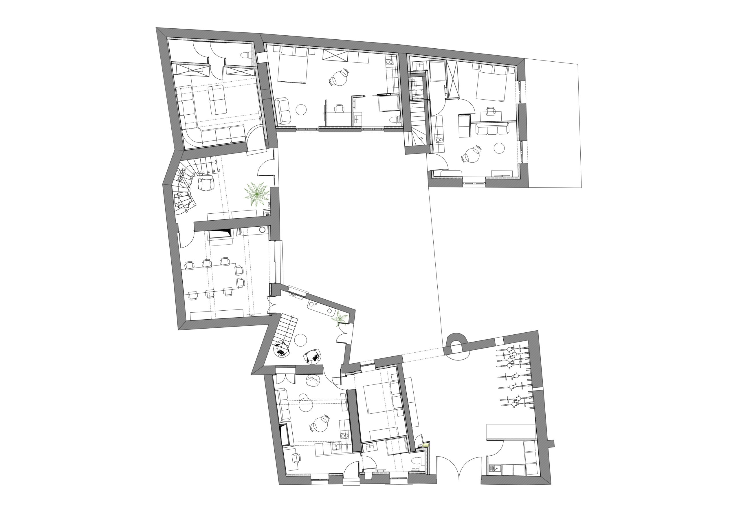 Projet Coliv' - Louise Garnier - Saint Genis Laval - Rénovation coliving - architecture d'intérieur