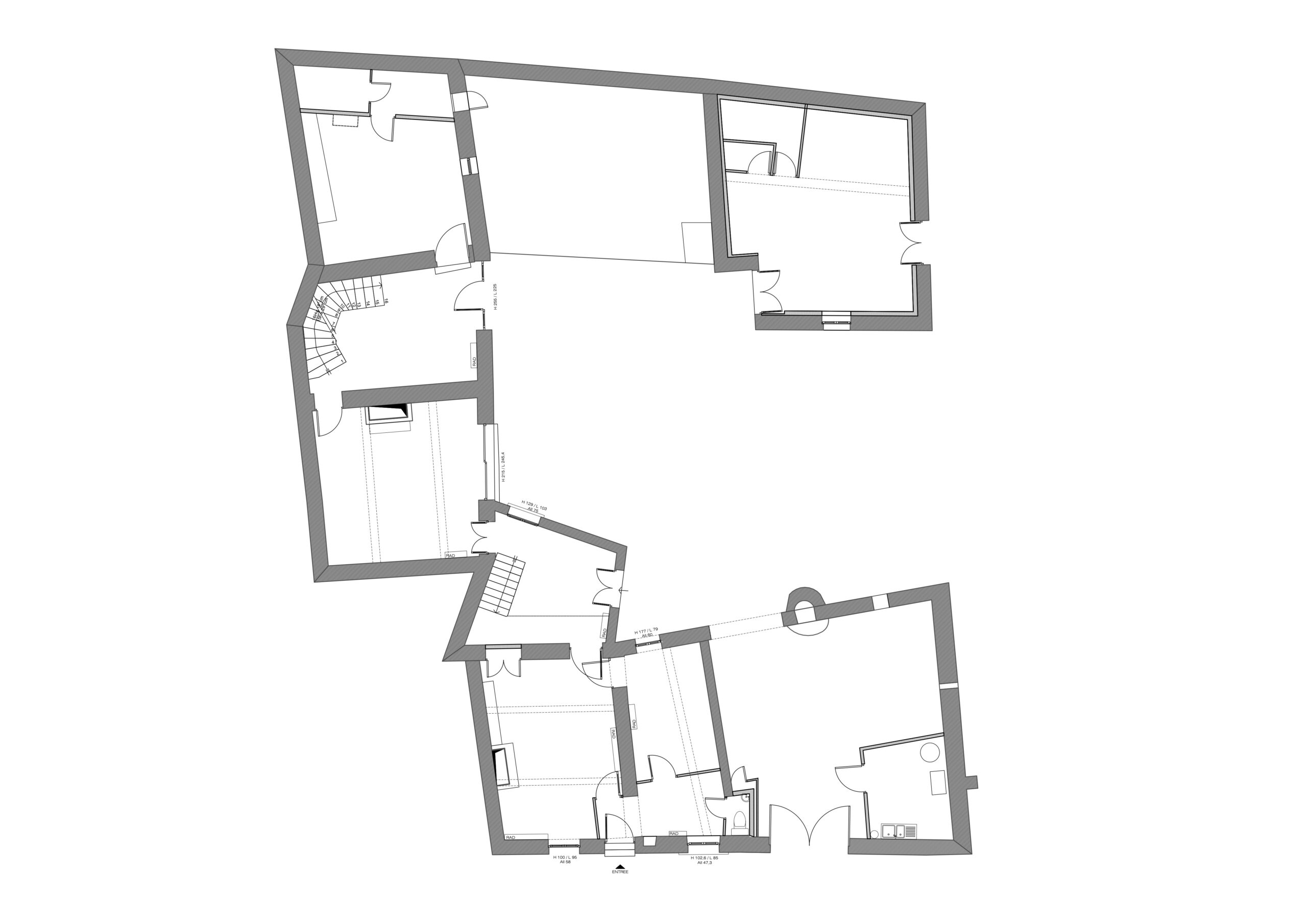 Projet Coliv' - Louise Garnier - Saint Genis Laval - Rénovation coliving - architecture d'intérieur