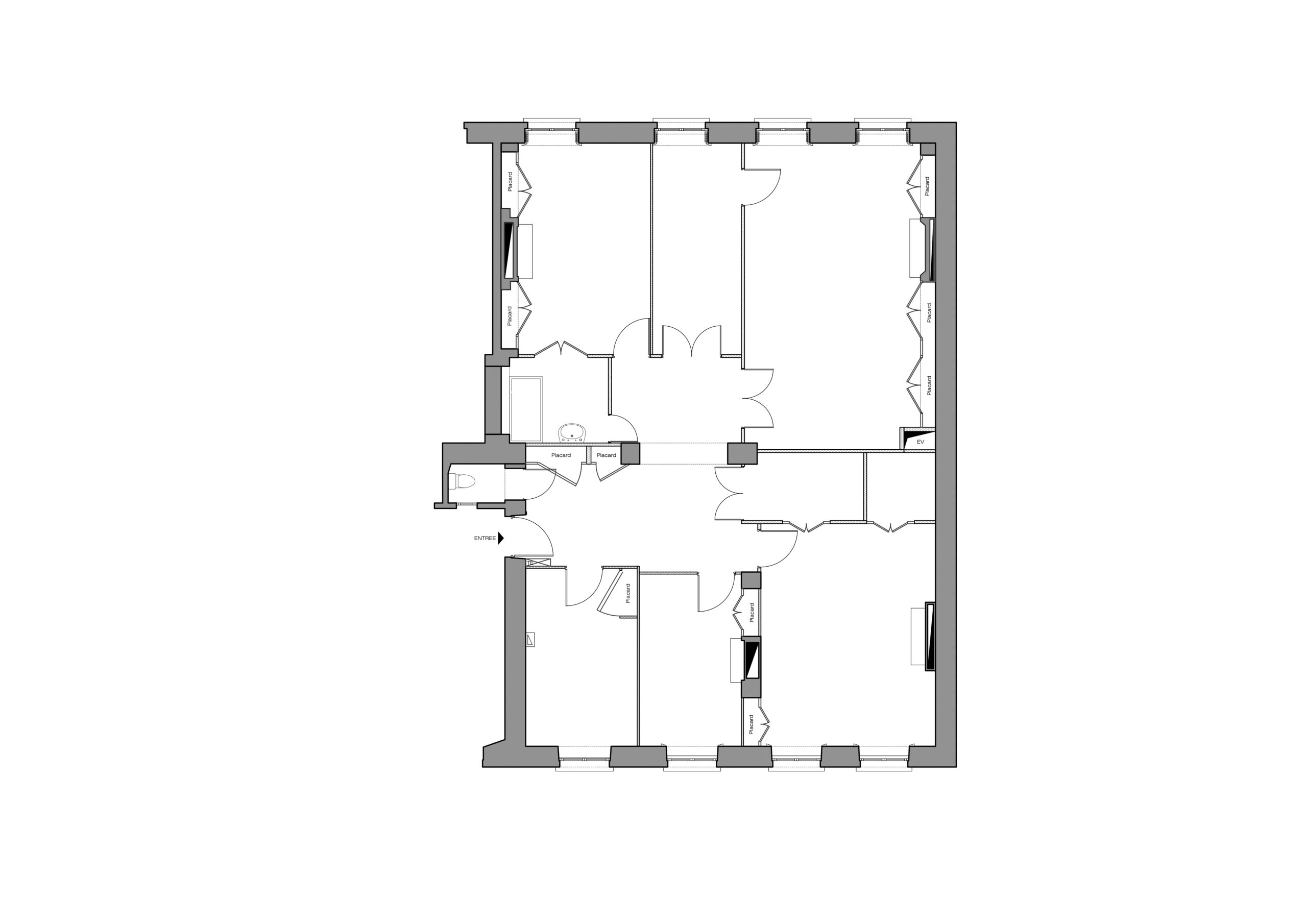 Projet Corneille - Plan rénovation appartement Lyon 6- Louise Garnier - architecte d'intérieur